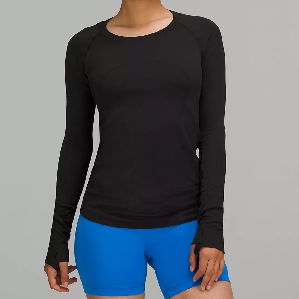 Lululemon Swiftly Tech Long-Sleeve Shirt Size 6 Black
